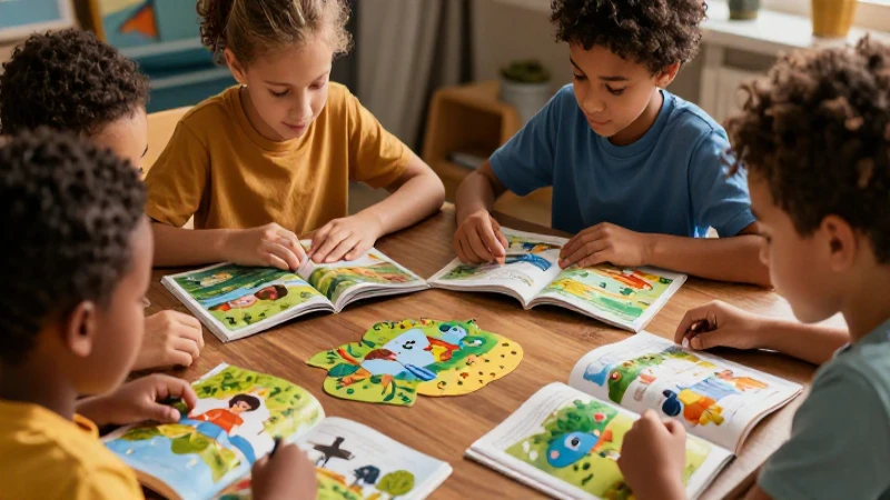 Qué prácticas son clave para la alfabetización inicial 3 Niños leen juntos con estilo vibrante y real