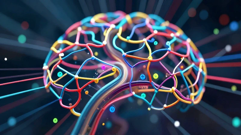 Ilustración digital futurista y compleja con datos dinámicos