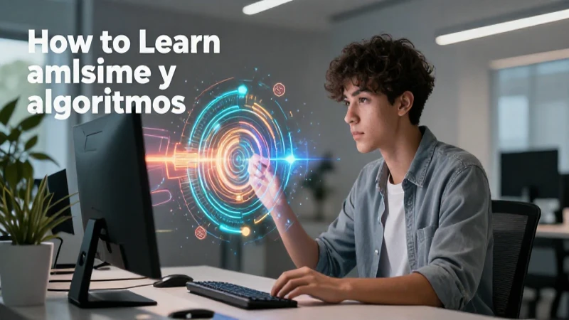 Diseño moderno y vibrante para aprender algoritmos