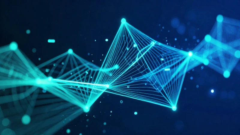 Redes neuronales digitales dinámicas en azul y turquesa
