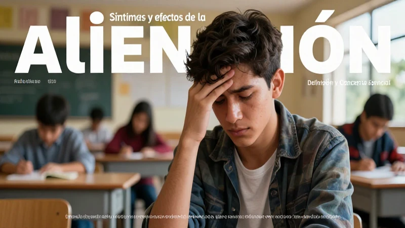 Alienación: Definición y Concepto Esencial Explicado 4 Joven estudiante mexicano muestra desconexión emocional