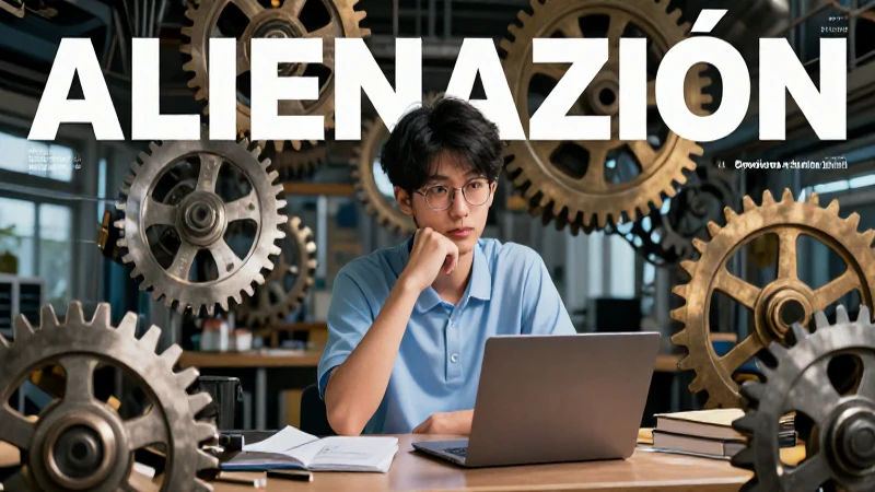 Alienación: Definición y Concepto Esencial Explicado 3 Estudiante alienado en arquitectura industrial