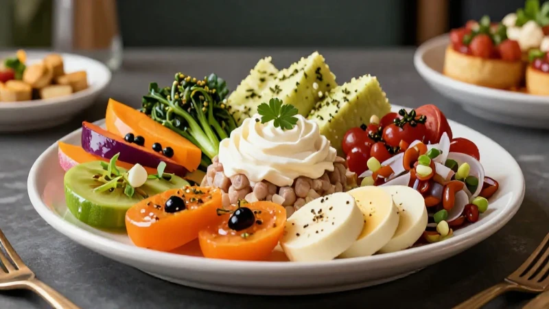 Alimentación: Concepto, Régimen y Trastornos Alimenticios 7 Comida mediterránea vibrante en portada de revista