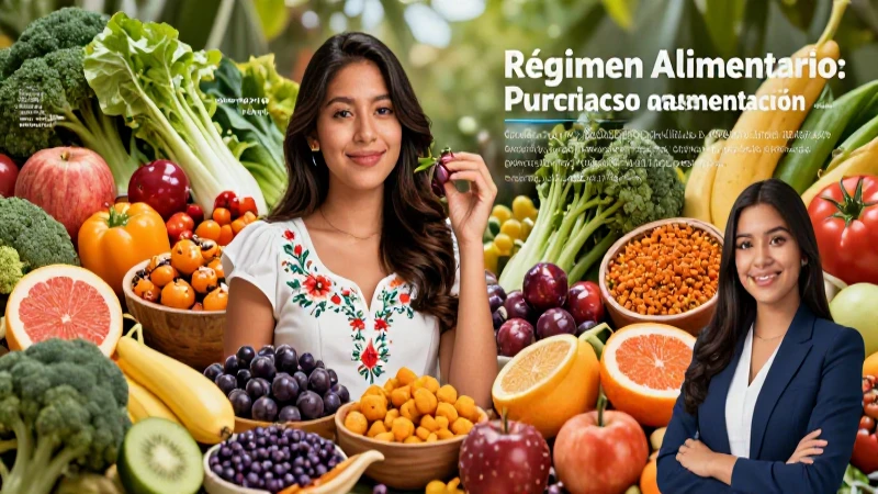 Alimentación: Concepto, Régimen y Trastornos Alimenticios 5 Ilustración vibrante de dieta mexicana saludable y profesional