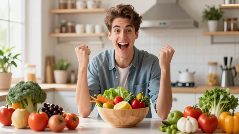 Alimentación: Concepto, Régimen y Trastornos Alimenticios 3 Profesional saludable en cocina brillante y vibrante
