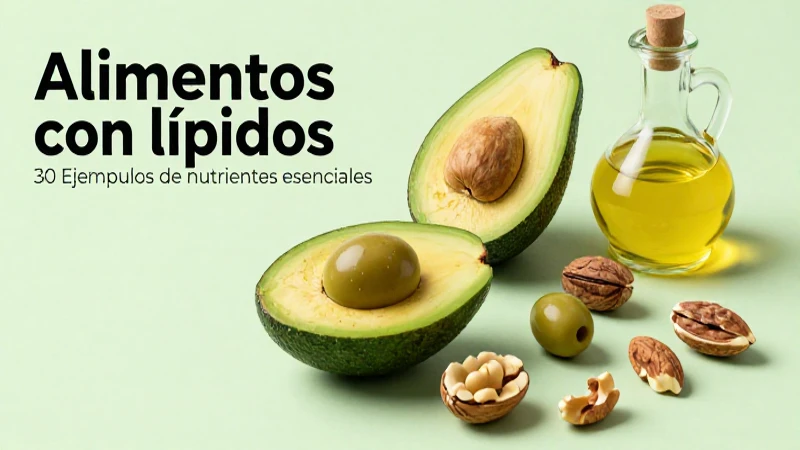 Alimentos con lípidos: 30 Ejemplos de nutrientes esenciales 10 Lípidos esenciales para una nutrición equilibrada