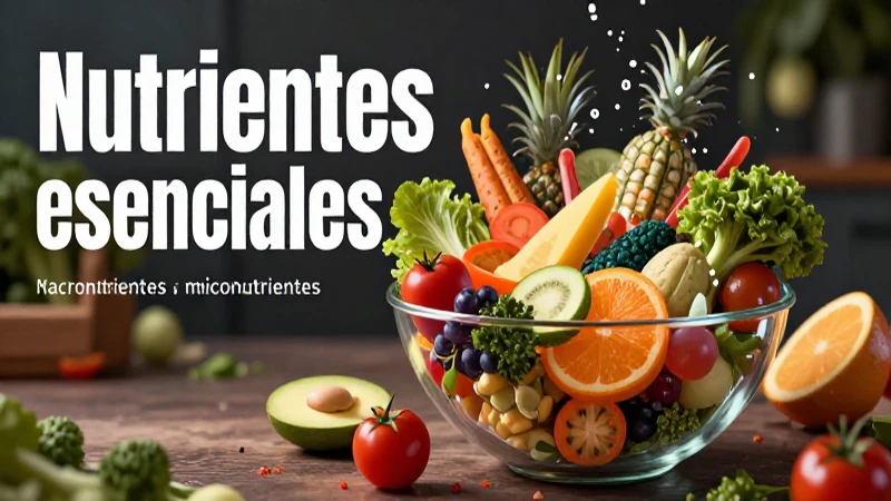 Nutrición: Alimentos, tipos y sus nutrientes esenciales