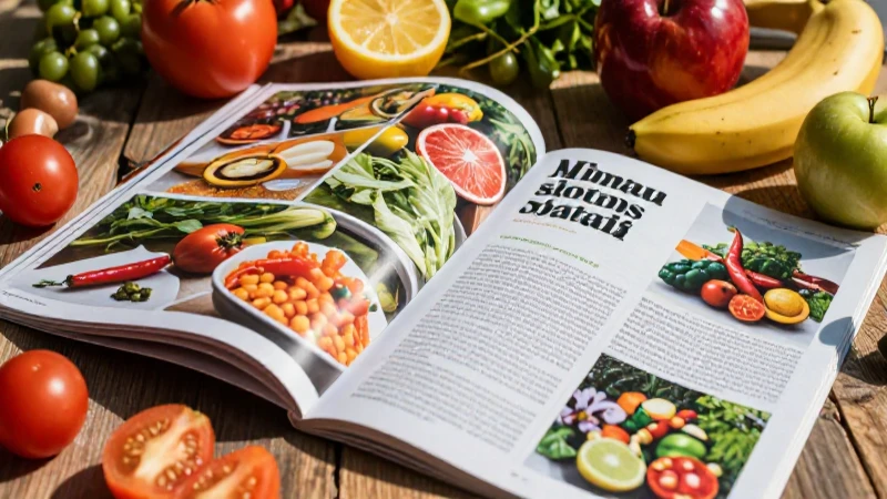 Fotografía vibrante de alimentos frescos y coloridos