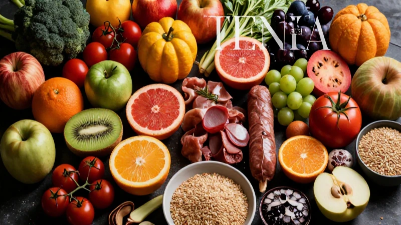 Portada vibrante de alimentos frescos y saludables
