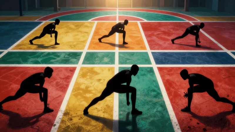 Deportista dinámico en estilo educativo vibrante