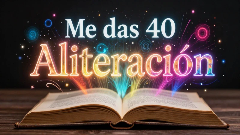 Portada detallada de aliteración educativa