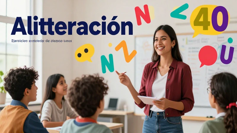 Ejercicios prácticos de aliteración con 40 ejemplos