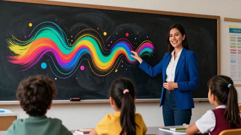 Maestra mexicana vibrante y educativa