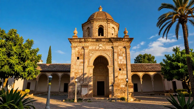 Aljibes coloniales españoles al atardecer