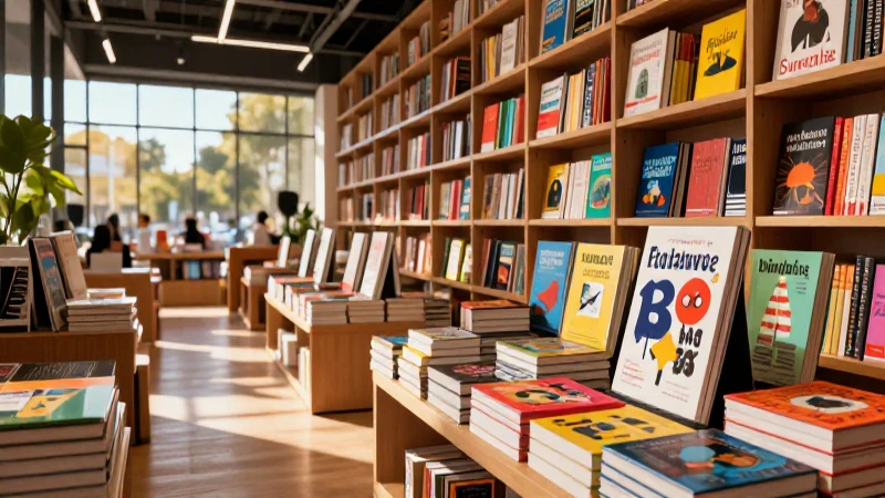 Librería moderna, cálida y educativa