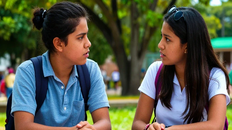 Estudiantes mexicanos colaborando en un diálogo creativo