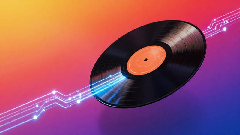 Vinilo 3D abstracto con canales digitales
