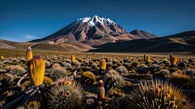 Paisaje andino vívido de alta calidad fotográfica