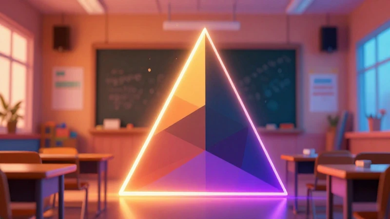Conoce las alturas de un triángulo: concepto, cálculo y ejemplos 3 Triángulo abstracto brillante con diseño moderno