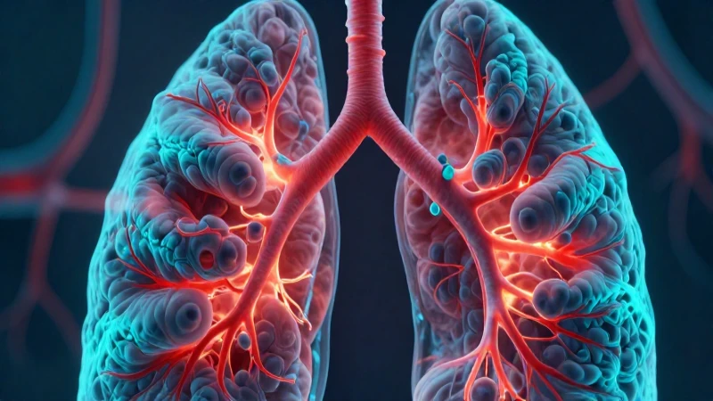 Pulmones en color representan salud e inflamación