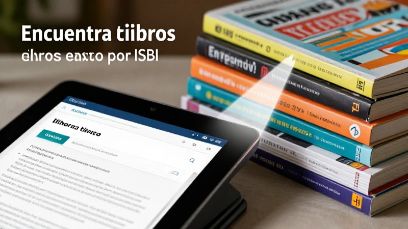 Encuentra libros por ISBN, ahorra tiempo y dinero