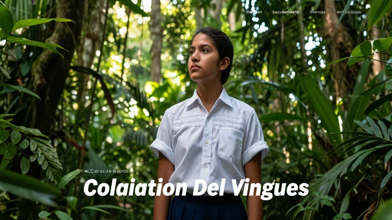 Estudiante mexicano soñador en jungla vibrante
