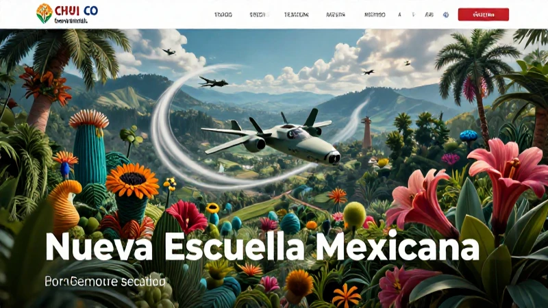 Ilustración educativa hiperrealista del ecosistema mexicano