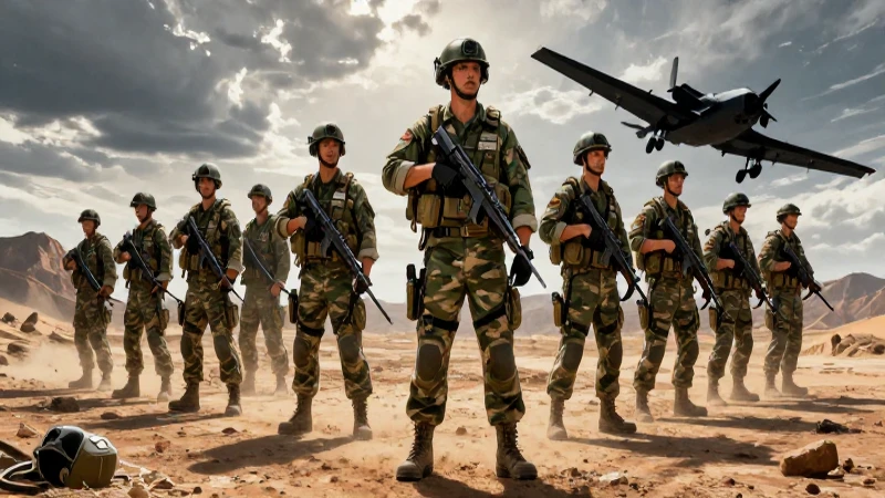 Un detallado combate militar en terreno árido