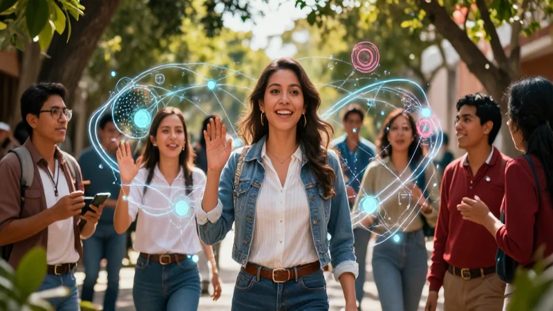 Composición dinámica de ciudadanos digitales vibrantes