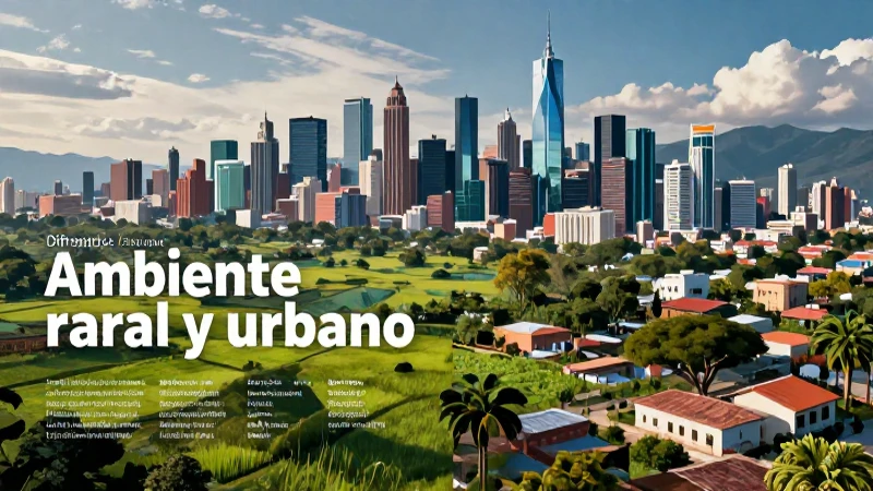 Contraste visual entre la ciudad y el campo