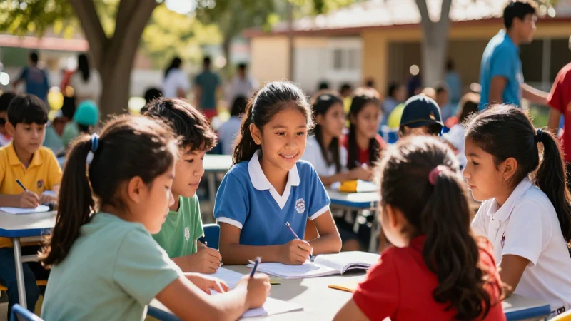 Estudiantes mexicanos colaboran en vibrante aprendizaje al aire libre