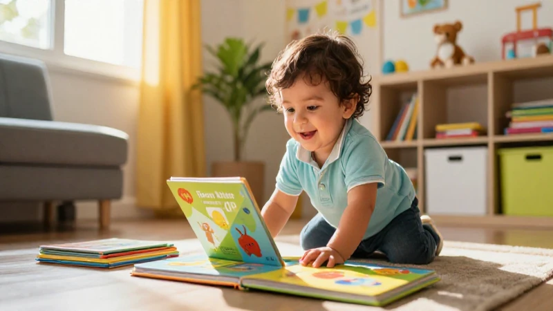 Libros preescolares Amco: potencia el aprendizaje de tus hijos 4 Niño mexicano interactúa con libros coloridos en aula moderna