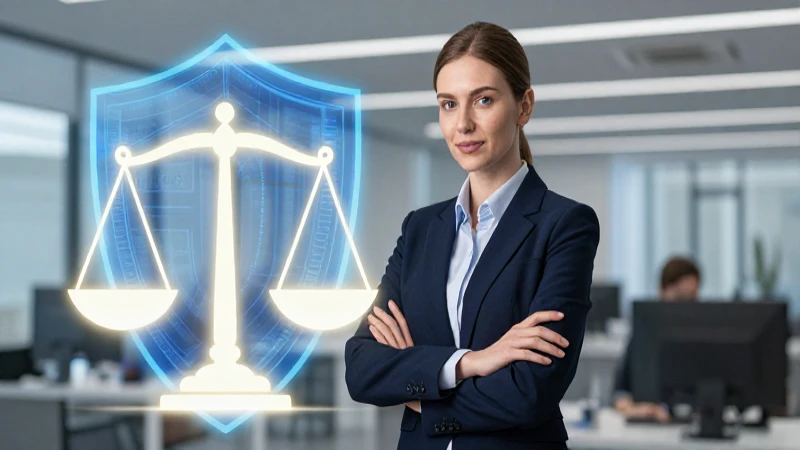 Amenazaba: Definición y concepto que debes conocer 3 Asesor legal en oficina con escudo protector