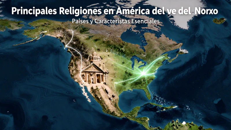 América del Norte: Países y Características Esenciales 6 Religiones de Norteamérica, mapa visual y espiritual