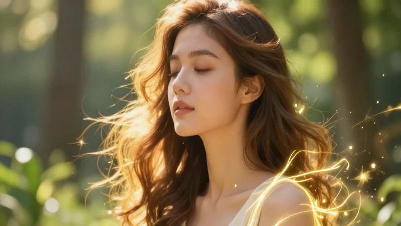 Belleza serena con luz y amor propio