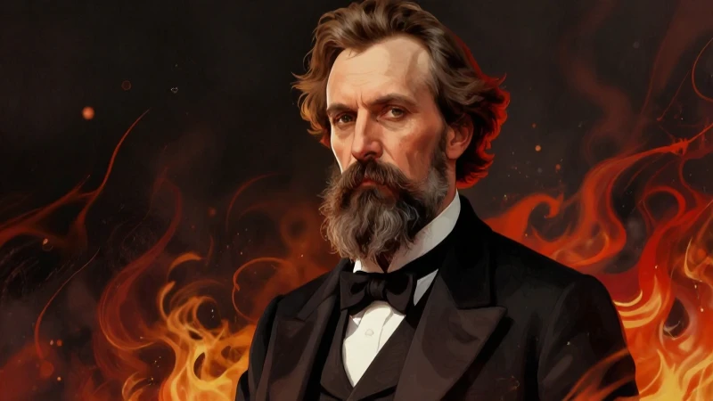 Retrato dinámico de Bakunin con estilo anárquico y detalle