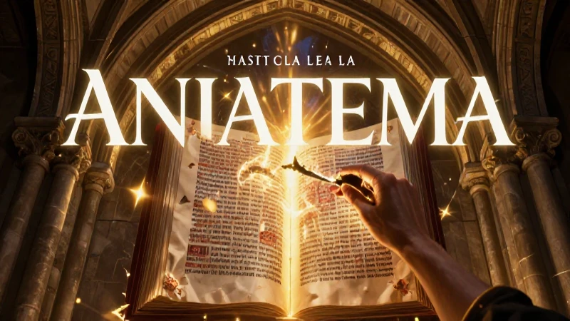 Anatema histórico con manuscrito divino
