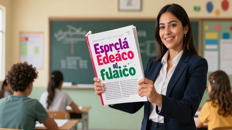 Educador moderno en México con diseño visual vibrante