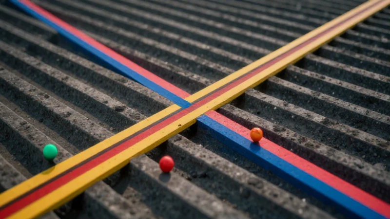 Diseño geométrico moderno sobre líneas paralelas