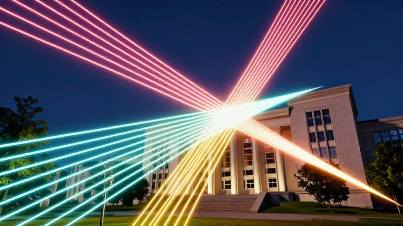 Líneas geométricas brillantes con estilo académico