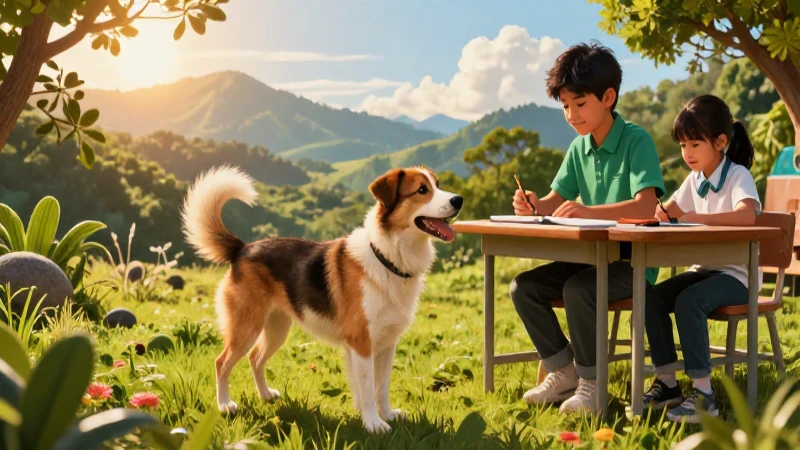 Perro ayuda a estudiante en México