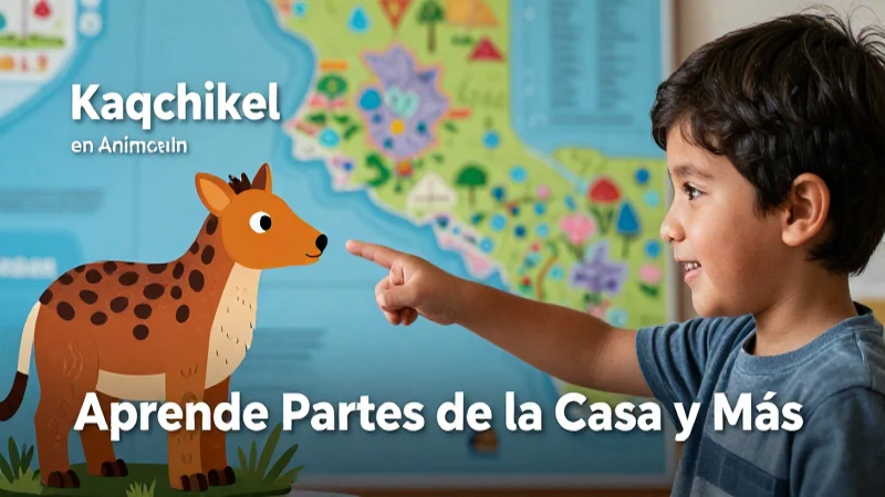 Aprende Kaqchikel con ilustraciones y colores