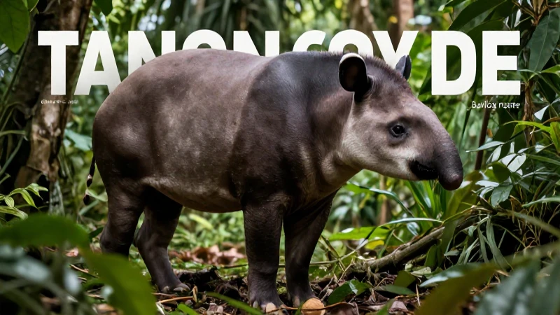 Tapir majestuoso en selva con iluminación dramática