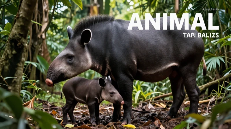 Cuidado reproductivo del tapir en la jungla