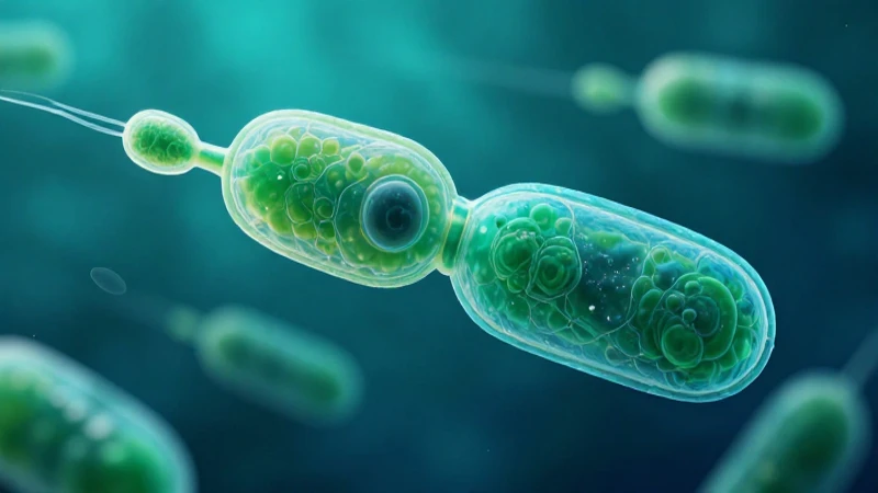 Organismo unicelular se divide en un proceso evolutivo