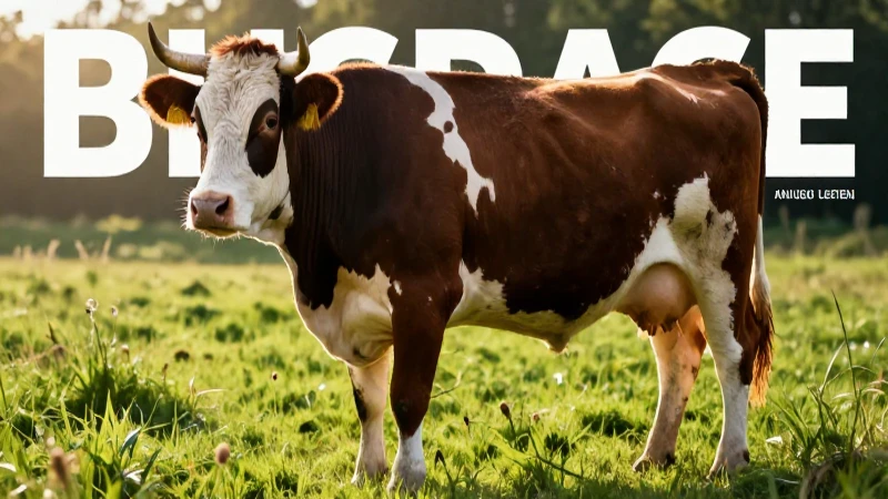 Vaca majestuosa en pastura vibrante con luz dramática