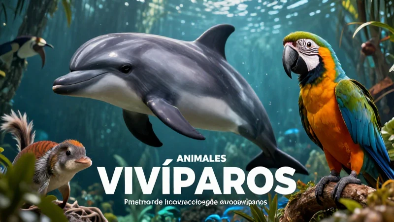 Ilustración educativa de reproducción animal