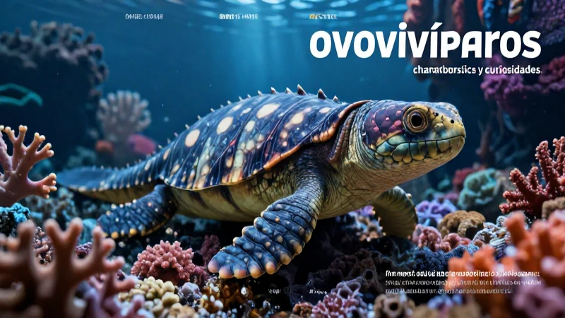 Reptiles marinos ovovivíparos en un vibrante ecosistema coral