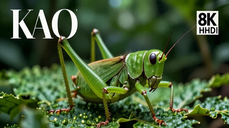 Los 10 animales más sorprendentes que caminan: ¡Te fascinarán! 6 Gran macro foto de cricket verde hiperrealista