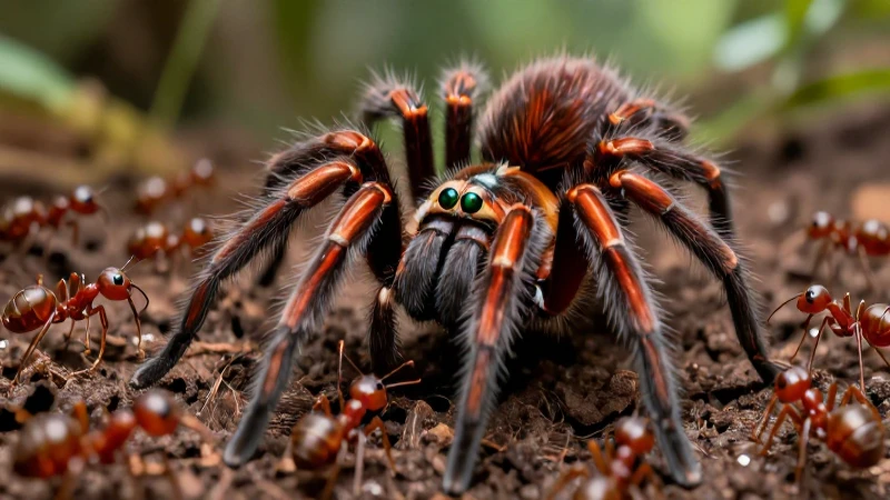 Araña domina colmena de hormigas, alterando el ecosistema